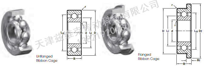 NHBB SSR-1950 深溝球軸承圖紙